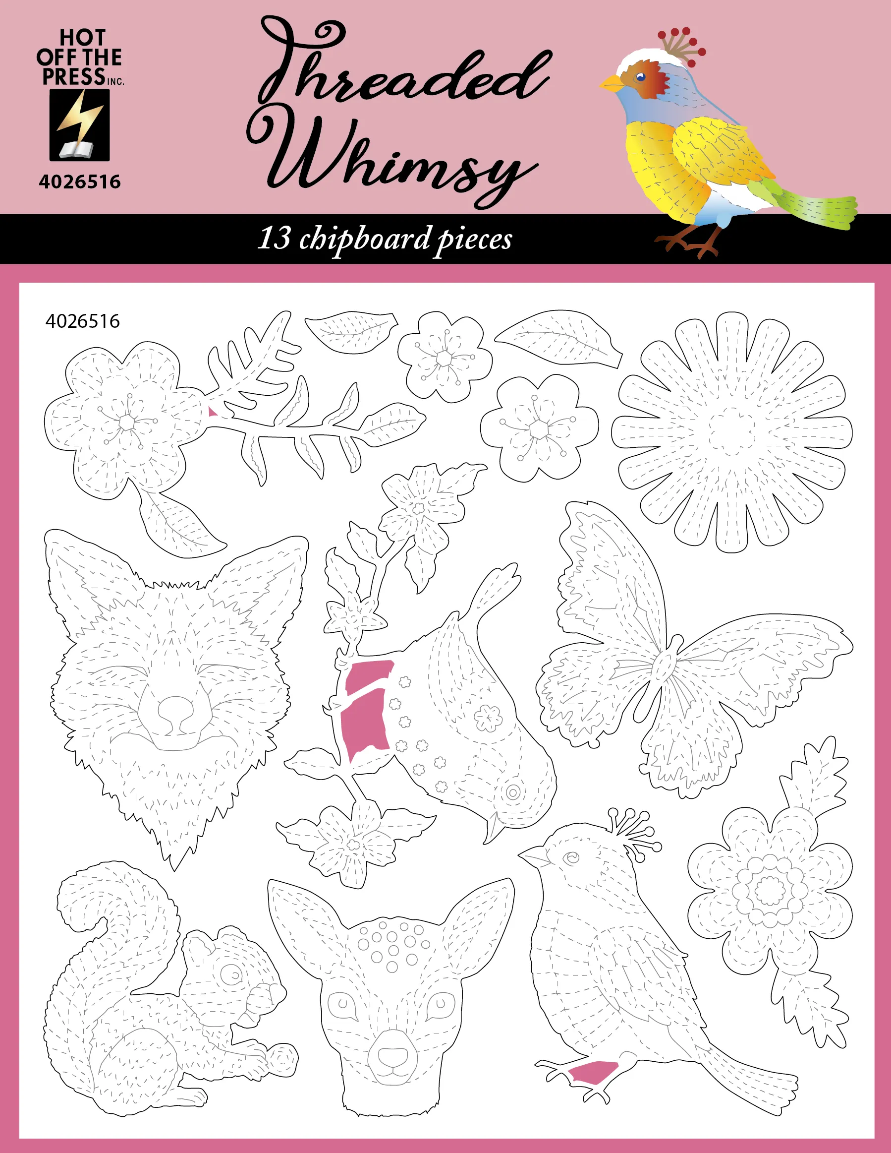 Threaded Whimsy Chipboard