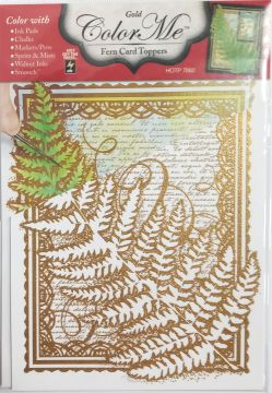 Gold Fern Color Me™ Card Toppers – 8 Sheets