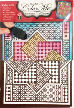 Color Me&trade; Chocolate Geometrics Card Toppers &mdash; 8 Sheets