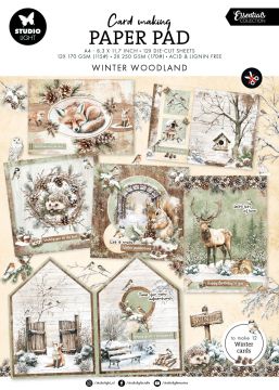 Winter Woodland Card Making Pad, 14 sheets