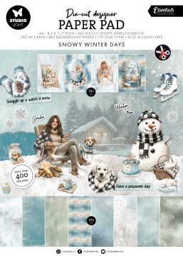 Snowy Winter Days Die-Cut Paper Pad, 20 sheets over 400 die-cuts
