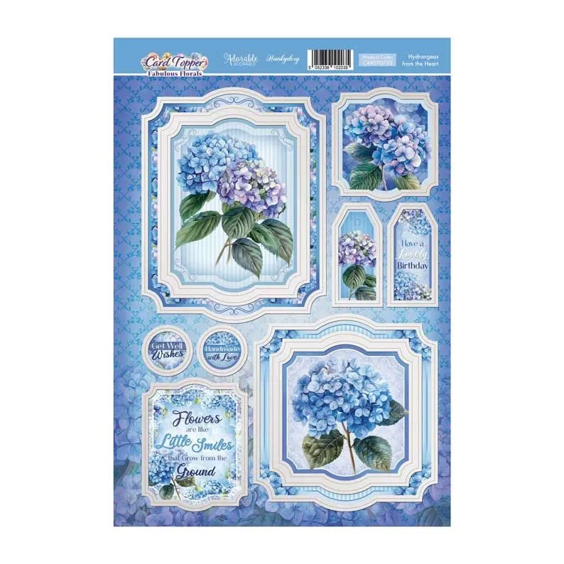 Hydrangea from the Heart Card Topper Sheet