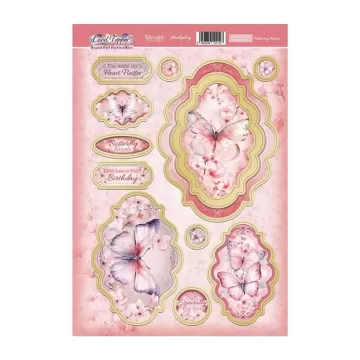 Fluttering Hearts Card Topper Sheet