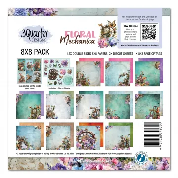 Floral Mechanica 8x8 Papers & Die-Cuts