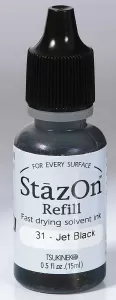 Jet Black Stazon Re Inker
