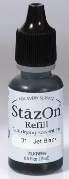 Jet Black Stazon Re Inker