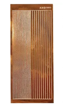 Copper Straight LIne Dazzles™ Stickers, 63 pieces
