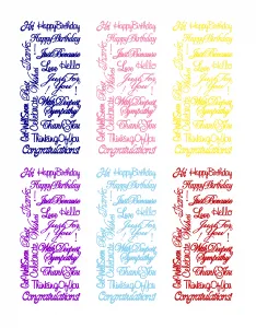 More Greeting Colorful Dazzles™ Stickers