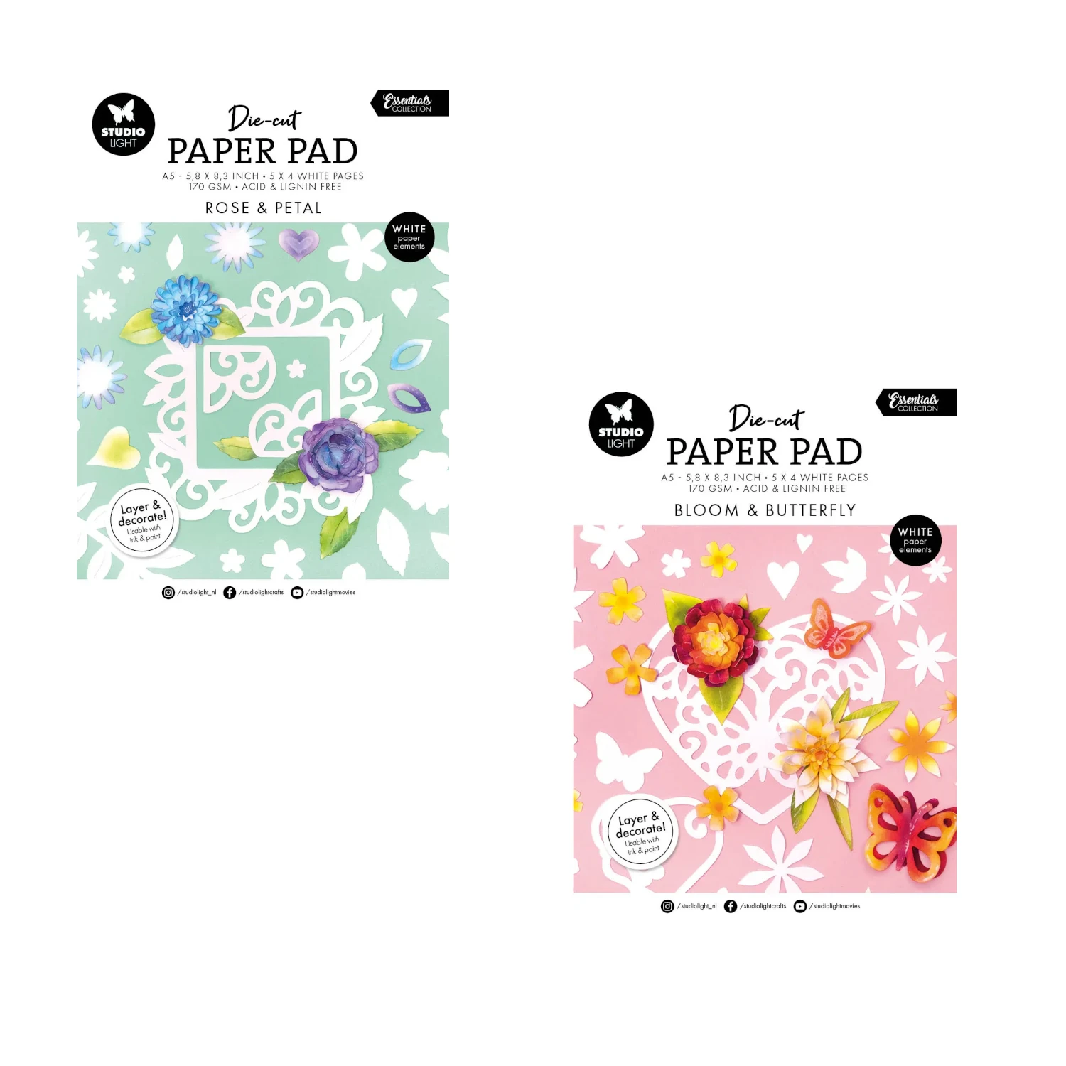 Rose & Butterfly Die-Cuts by Studio Light Money Saver