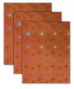 Fireworks Brown 8.5x11 Holographic Cardstock, 3 Sheets