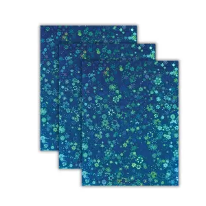 3 Sheets Snowflakes Blue Holographic Specialty Cardstock
