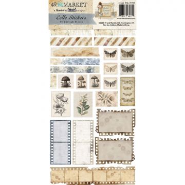 Faded Memory Cello Stickers, 81 pieces
