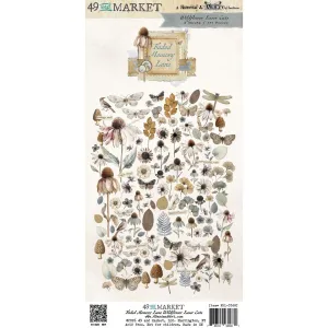 Faded Memory Wildflowers Laser Cuts, 127 pieces