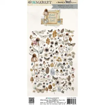 Faded Memory Wildflowers Laser Cuts, 127 pieces
