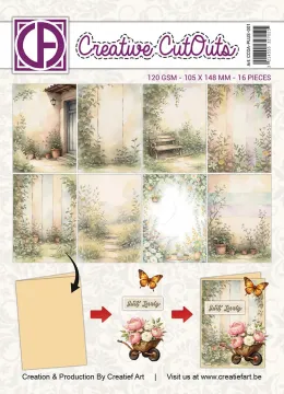 My Happy Little Garden Papers, 16 sheets