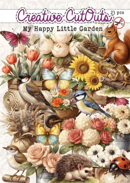 My Happy Little Garden Die-Cuts, 23 pieces