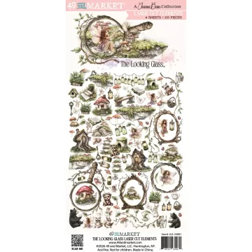 The Looking Glass Laser Cut Outs, 113 pieces