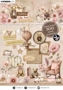 Teddy's Tea Time Die-Cuts, 300 pieces