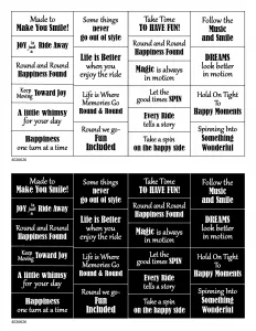 Carousel Cutouts, 40 pieces