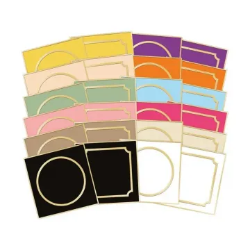 Square Little Book Apertures Gold Circle & Inverted-Corner Square
