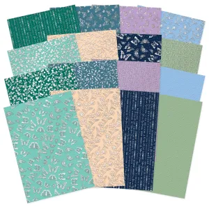 Fluttering Moonlight Foiled Edge-to-Edge Cardstock