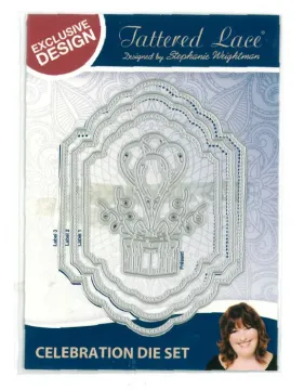 Celebration Die Set, 4 pieces, largest 3"x4"