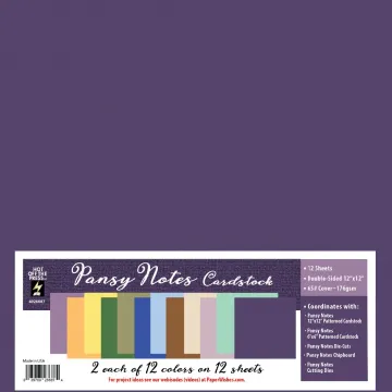 Pansy Notes 12x12 Solid Cardstock