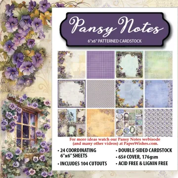Pansy Notes 6x6 Patterned Cardstock