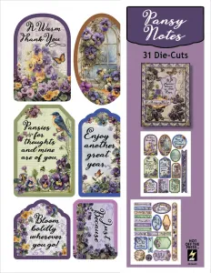Pansy Notes Die-Cuts