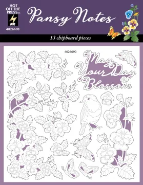 Pansy Notes Chipboard
