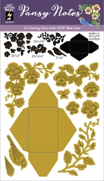 Pansy Notes Cutting Dies