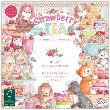 Strawberry Tea 8x8 Papers, 36 sheets