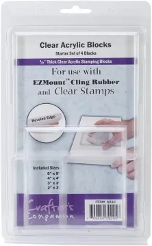 Clear Acrylic Blocks, 4 pieces