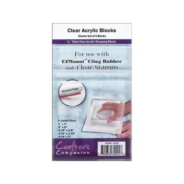 Clear Acrylic Blocks, 5 pieces