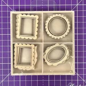 Frames Laser Cut Wooden Shapes, 20 pieces