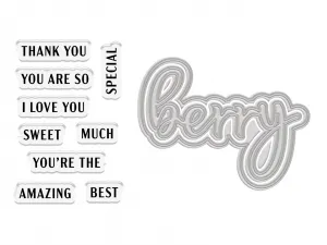 Berry Sentiment Stamp & Die