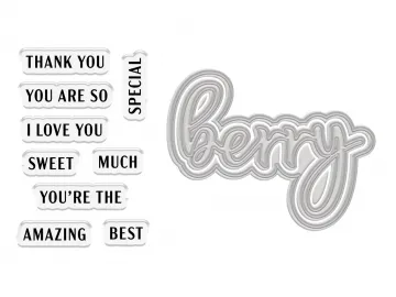 Berry Sentiment Stamp & Die