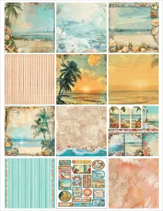 Coastal Nostalgia 6x6 Patterned Cardstock VIP - May
