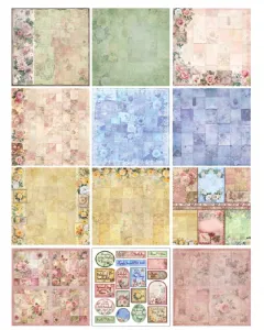 Patchwork Roses 6x6 Patterned Cardstock VIP