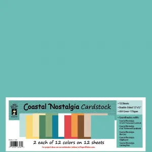Coastal Nostalgia 12x12 Solid Cardstock, 12 sheets