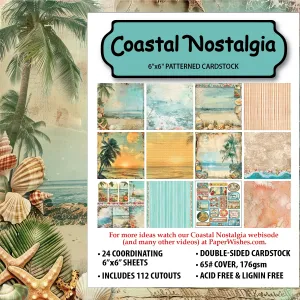 Coastal Nostalgia 6x6 Patterned Cardstock, 24 sheets