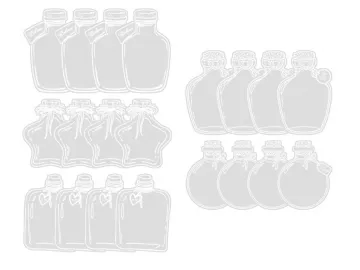 Transparent Vase & Jar Stickers, 20 pieces