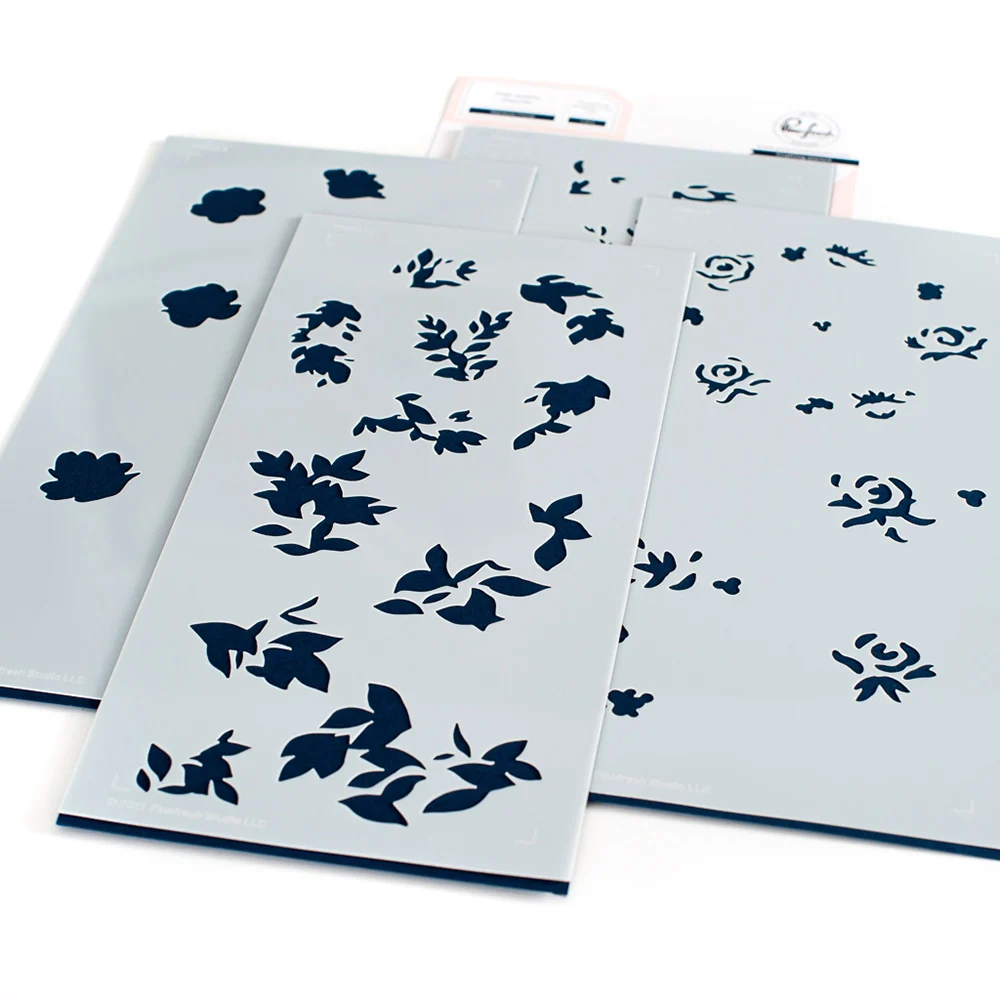 Enchanting Floral Layering, 5 stencils