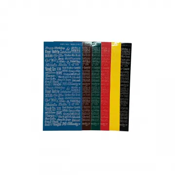 Tiny Words & Phrases in Primary Colors Dazzles™ Stickers, 6 sheets