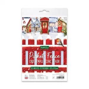 Picket Fence Christmas Scene Stash, 24 sheets