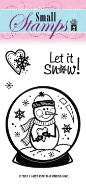 Snowglobe Small Stamp 3x2