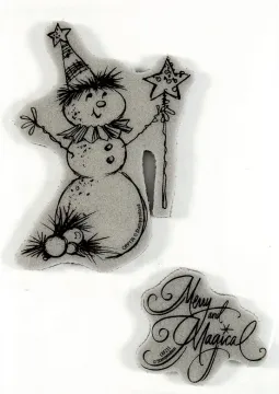 Merry & Magical Cling Rubber Stamp