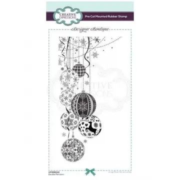 Bauble Pendant Pre Cut Rubber Stamp