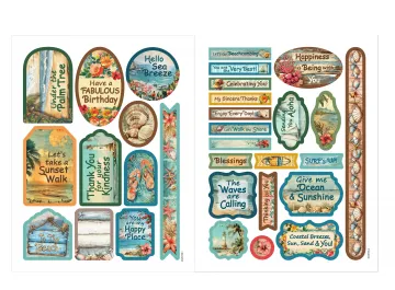 Coastal Nostalgia Die-Cuts, 31 pieces OOPs
