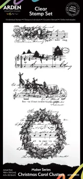 Christmas Carol Clusters 4x8 Clear Stamp Set